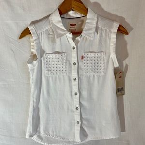 Girls NWT Levi’s sleeveless button down